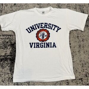 University of Virginia T Shirt Mens M White UVA Cavaliers Graphic Tee
